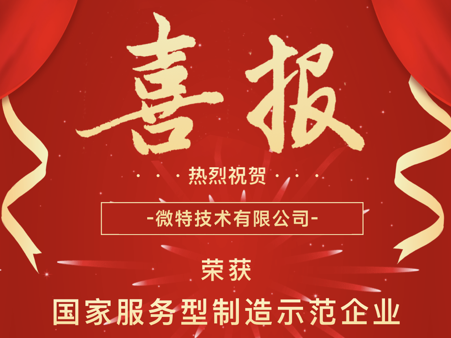 國家級榮譽(yù)！微特榮獲國家服務(wù)型制造示范企業(yè)